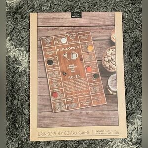 Wood Drinkopoly Game Party Board Game Adult Birthday Christmas White Elephant
